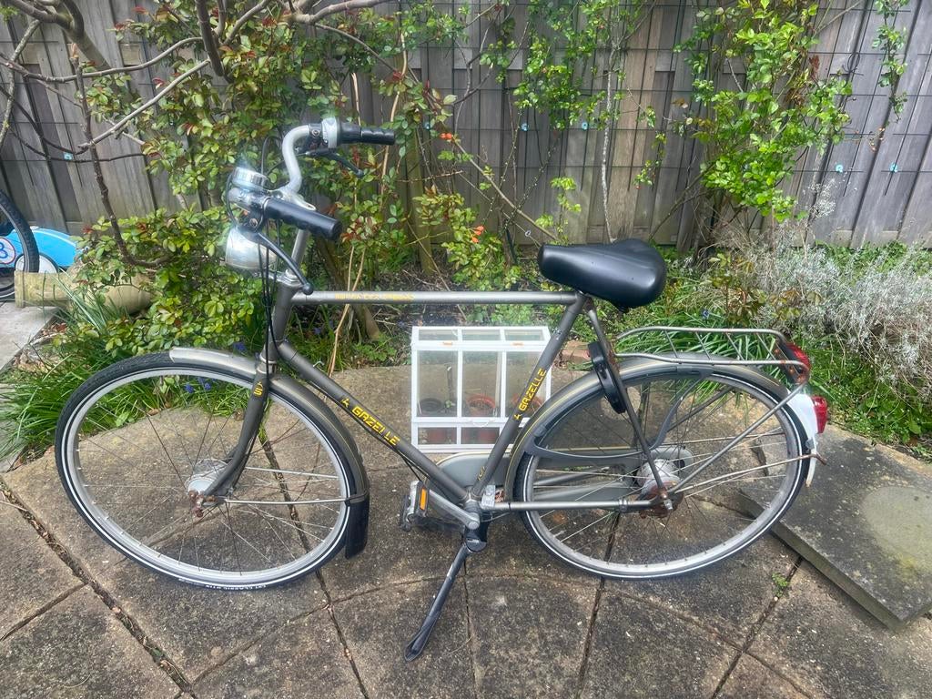 Gazelle herenfiets met verlichting en versnellingen, Gebruikt, Versnellingen, Gazelle, 56 cm of meer