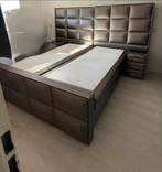Erik Kuster stijl bed 180x200 met nachtkastjes en matras, Ophalen, Tweepersoons, Zo goed als nieuw, 180 cm