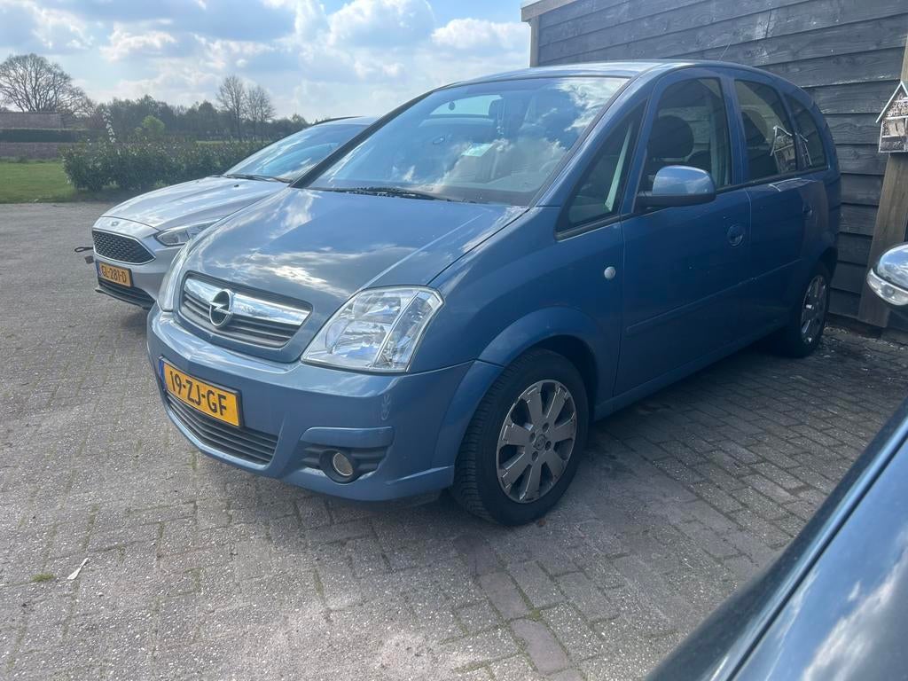 Opel Meriva 1.6 16V Automaat 2008 Blauw Nieuwe Apk, Euro 5, Stof, Zwart, 4 cilinders