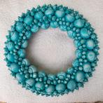 Schelpenkrans in turquoise, Huis en Inrichting, Woonaccessoires | Overige, Ophalen of Verzenden, Nieuw