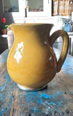 Rustieke mosterd Gele Aardewerk Schenkkan, Antiek en Kunst, Antiek | Keramiek en Aardewerk, Ophalen of Verzenden