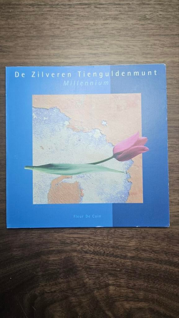 Zilveren millenium tientje, Postzegels en Munten, Munten | Nederland, Ophalen of Verzenden, Koningin Juliana, 10 gulden, Zilver