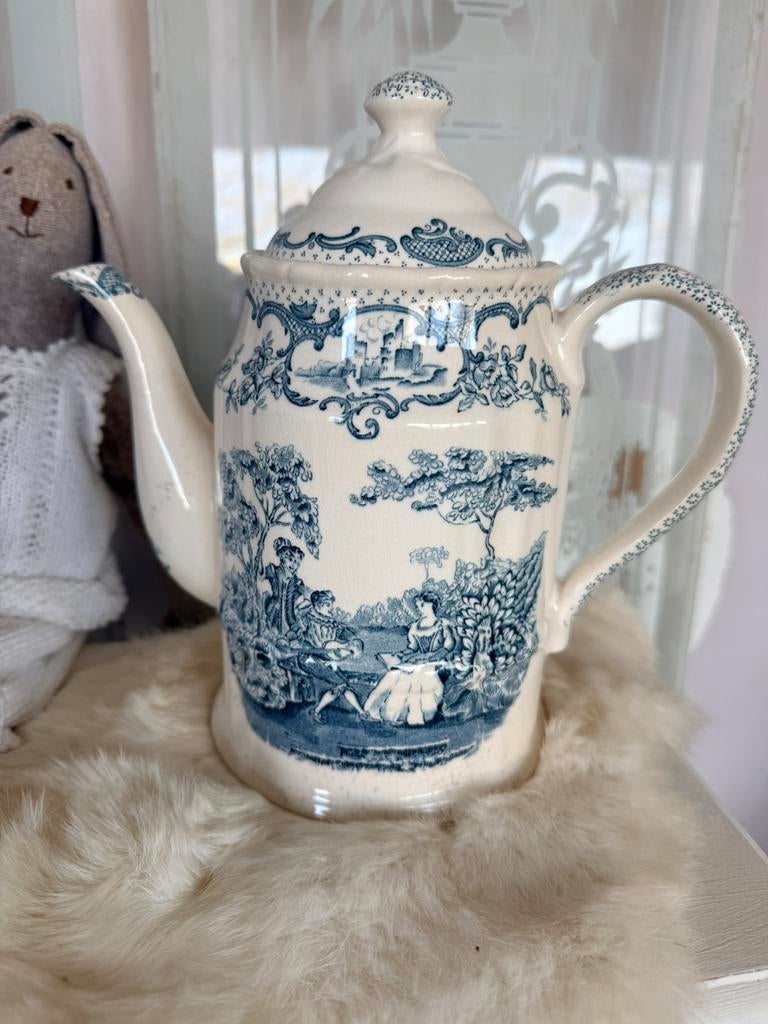 Masons Romantic theepot 1900 oud blauw, Antiek en Kunst, Antiek | Servies los, Ophalen
