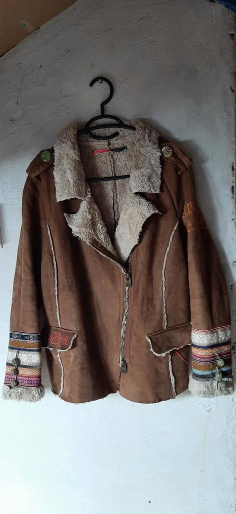 Desigual dames jas maat 38 - Bruin met bontkraag, Maat 38/40 (M), Bruin, Ophalen of Verzenden, Desigual