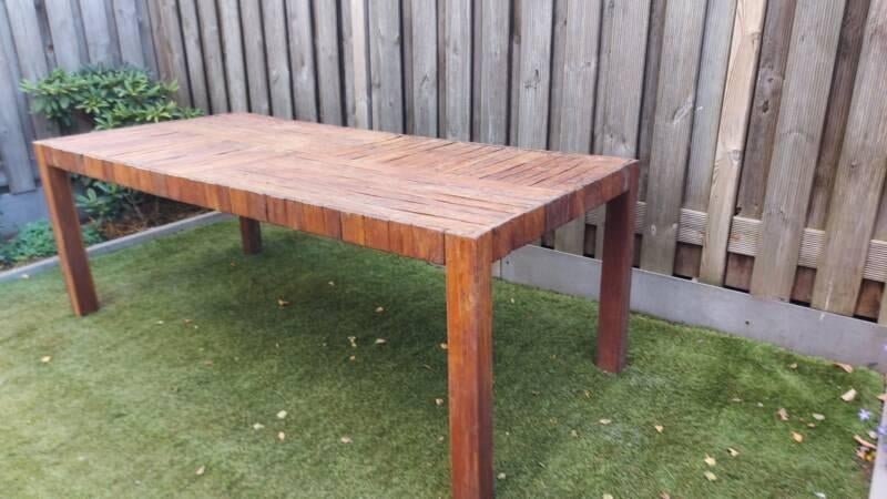 Houten tuintafel, Ophalen, Gebruikt, Rechthoekig, Hout