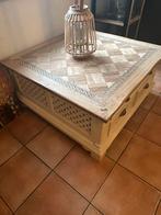 Teak tafel , leuk uniek model. Zeer zware kwaliteit, Huis en Inrichting, Tafels | Salontafels, Ophalen, 50 tot 75 cm, 100 tot 150 cm