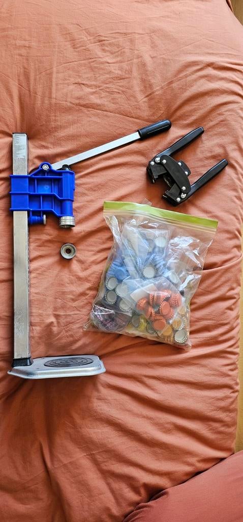 Bierflesjes afvuller en kroonkurken set, Hobby en Vrije tijd, Ophalen of Verzenden, Gebruikt
