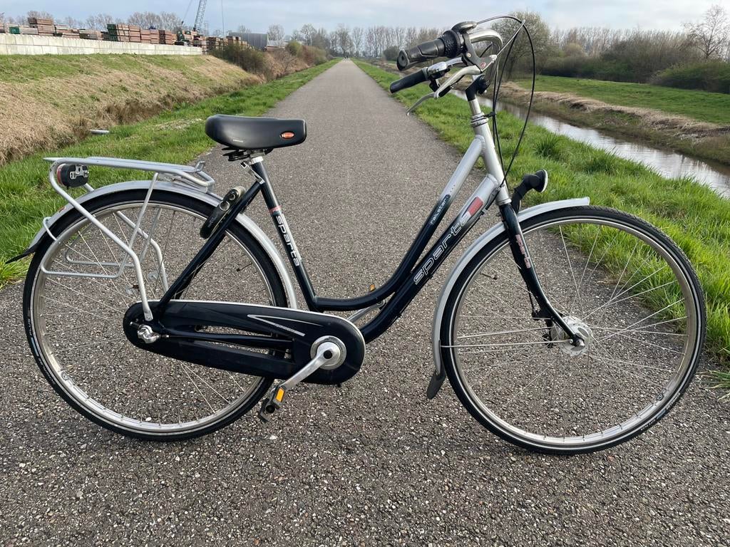 SPARTA damesfiets 3V. fiets H 54 cm RVS velgen fietsklaar, Ophalen, Sparta, Versnellingen, 53 tot 56 cm