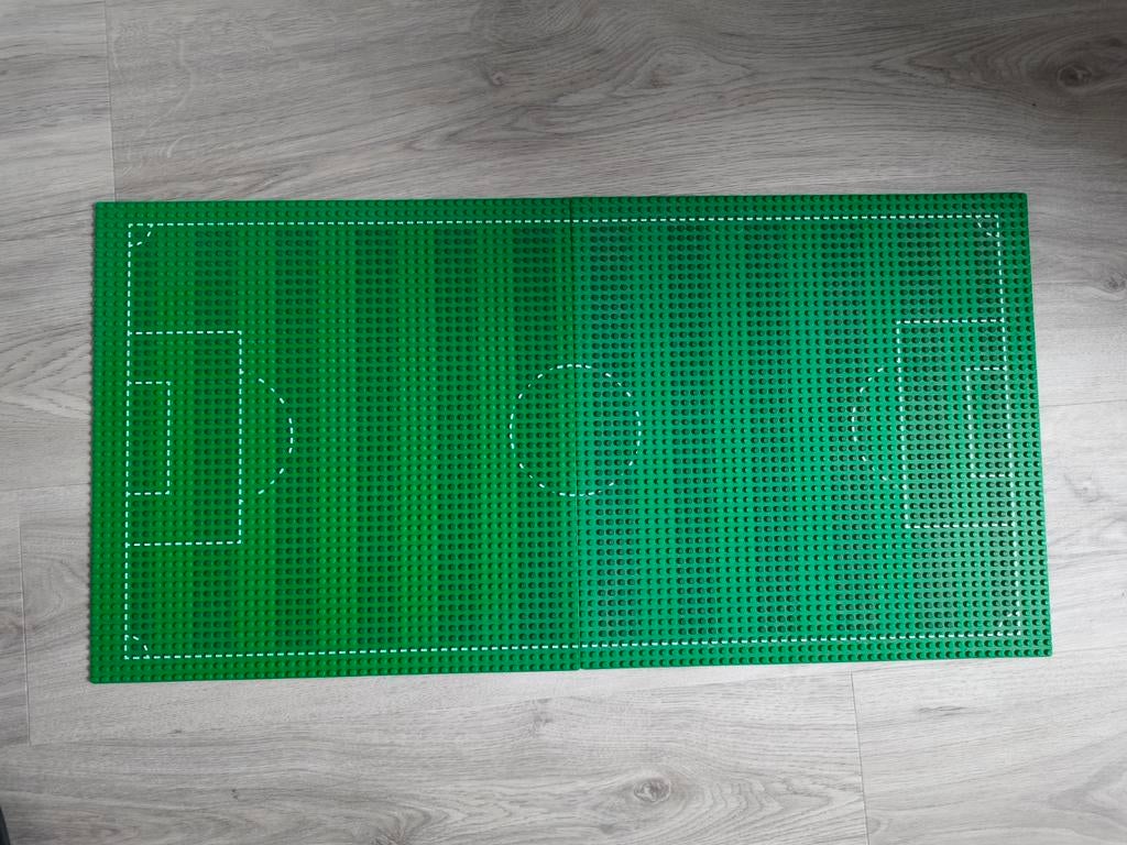2 Lego baseplate grondplaat voetbalveld, Ophalen of Verzenden, Gebruikt, Lego