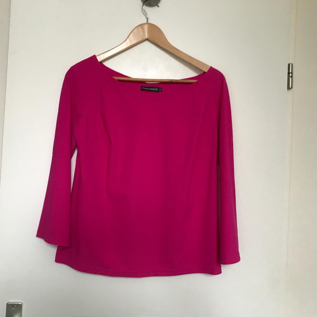 Studio Anneloes roze fuchsia top maat L, Kleding | Dames, Ophalen of Verzenden, Zo goed als nieuw, Maat 42/44 (L), Roze