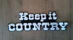 Keep it country muziek western logo patch groot back, Verzamelen, Ophalen of Verzenden, Nieuw, Kleding