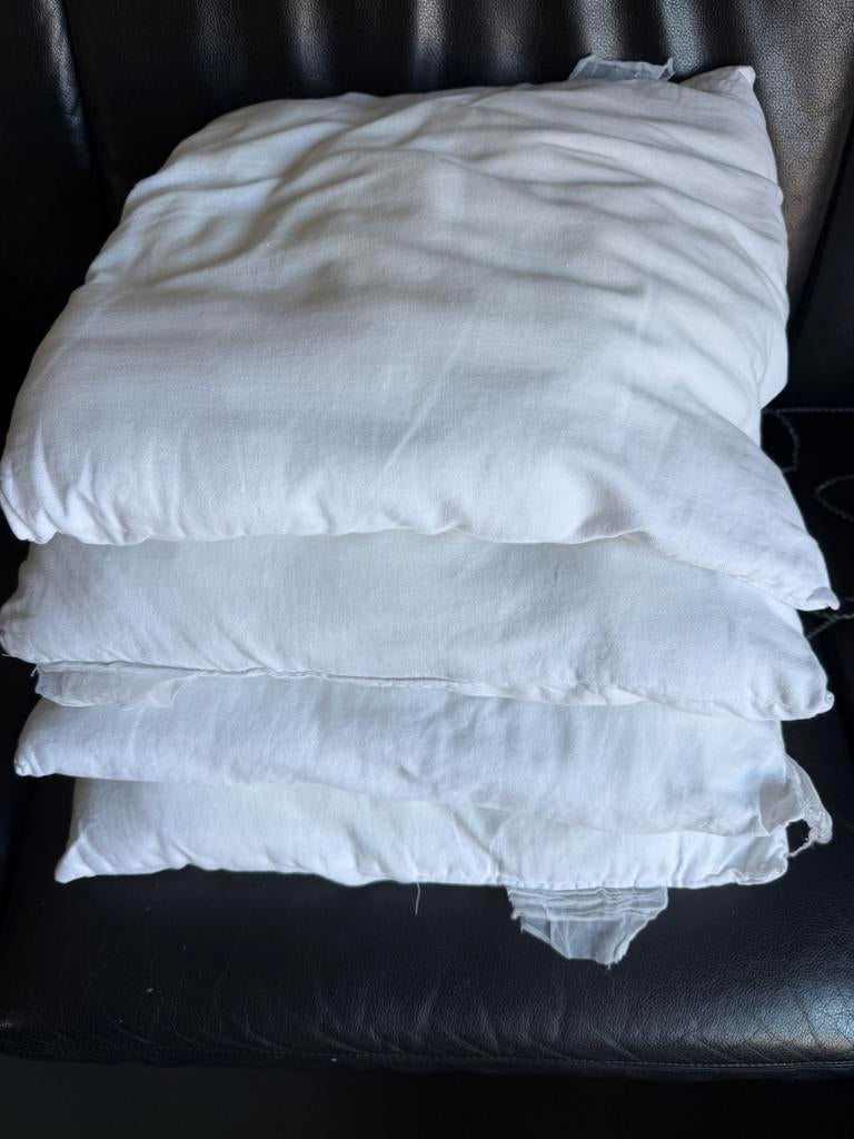 4 x IKEA GRANAT binnenkussens, Huis en Inrichting, Woonaccessoires | Kussens, Ophalen of Verzenden, Gebruikt, Wit, Vierkant
