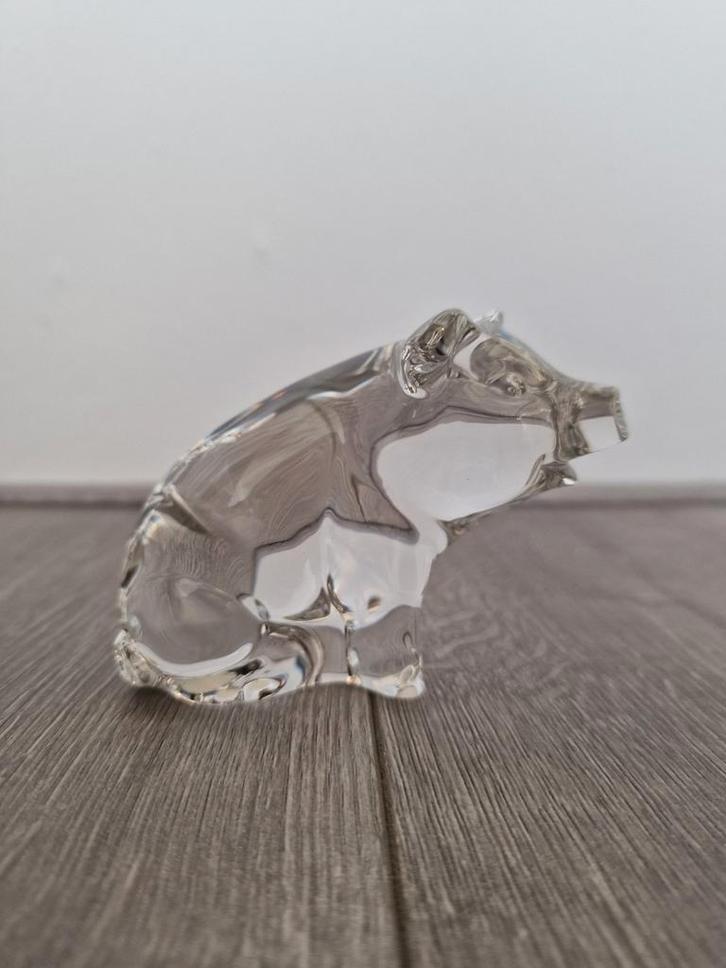 Kristallen varken beeldje - decoratief en charmant, Antiek en Kunst, Antiek | Glas en Kristal, Ophalen of Verzenden