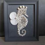 3D schilderij zeepaard van schelpen, Huis en Inrichting, Minder dan 50 cm, Nieuw, Ophalen of Verzenden, Schilderij