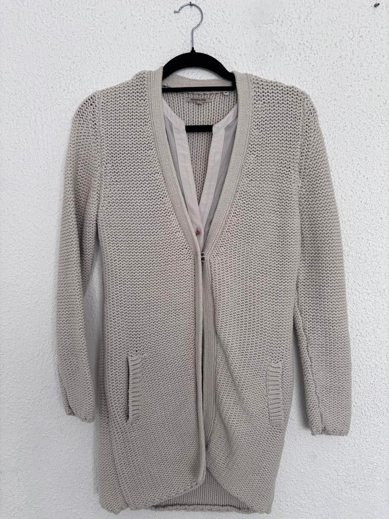 Lange gebreide cardigan met rits - Zo goed als nieuw, Kleding | Dames, Truien en Vesten, Ophalen of Verzenden, Zo goed als nieuw
