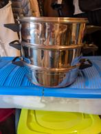 RVS Stoompan voor Bapao en meer - Zo goed als nieuw, Ophalen of Verzenden, Zo goed als nieuw, Rvs, Kookpan of Snelkookpan