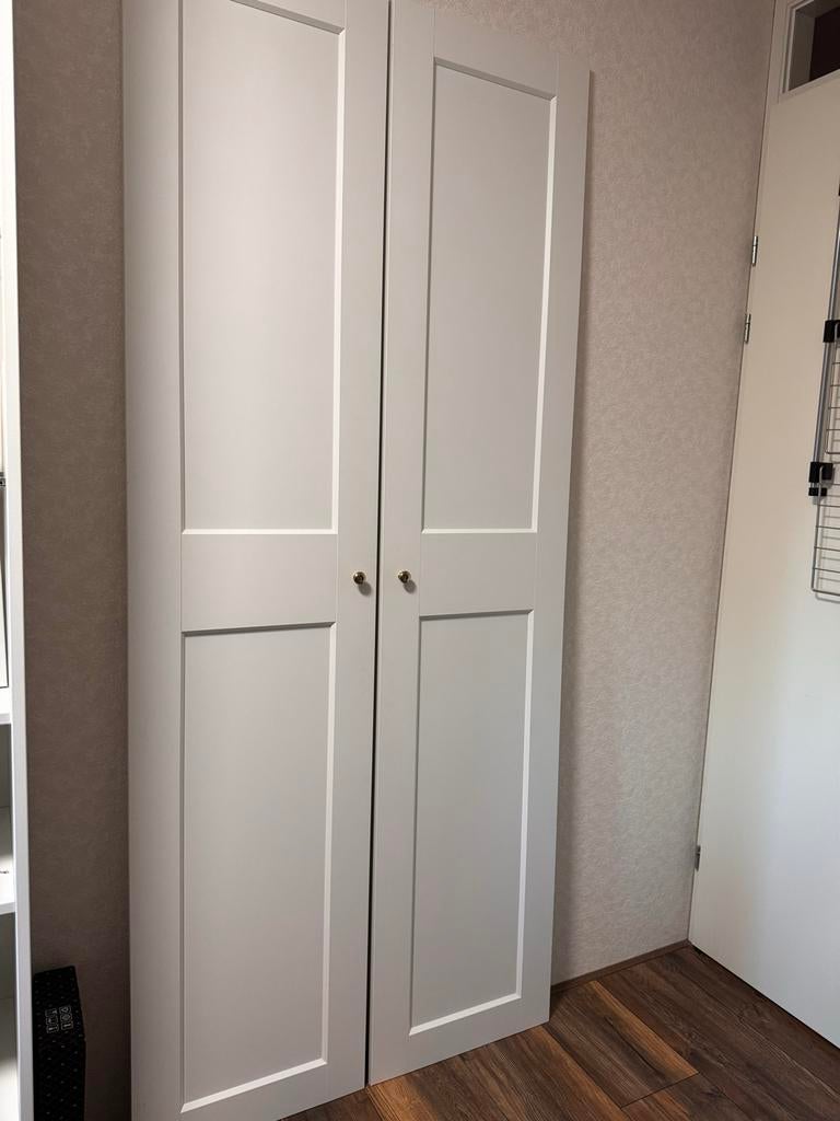 2 IKEA Grimo Kastdeuren 50x229 cm - Wit, Huis en Inrichting, Kasten | Kledingkasten, Ophalen, Minder dan 50 cm, Gebruikt, 200 cm of meer