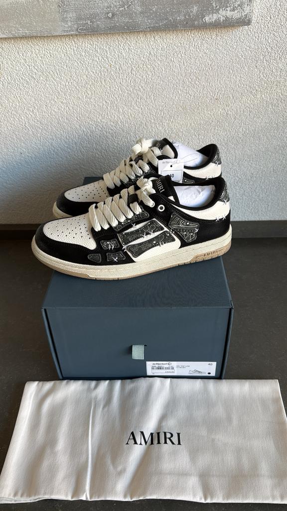 Amiri skel top low sneakers | Nieuw!, Kleding | Heren, Schoenen, Zwart, Nieuw, Ophalen of Verzenden, Sneakers of Gympen