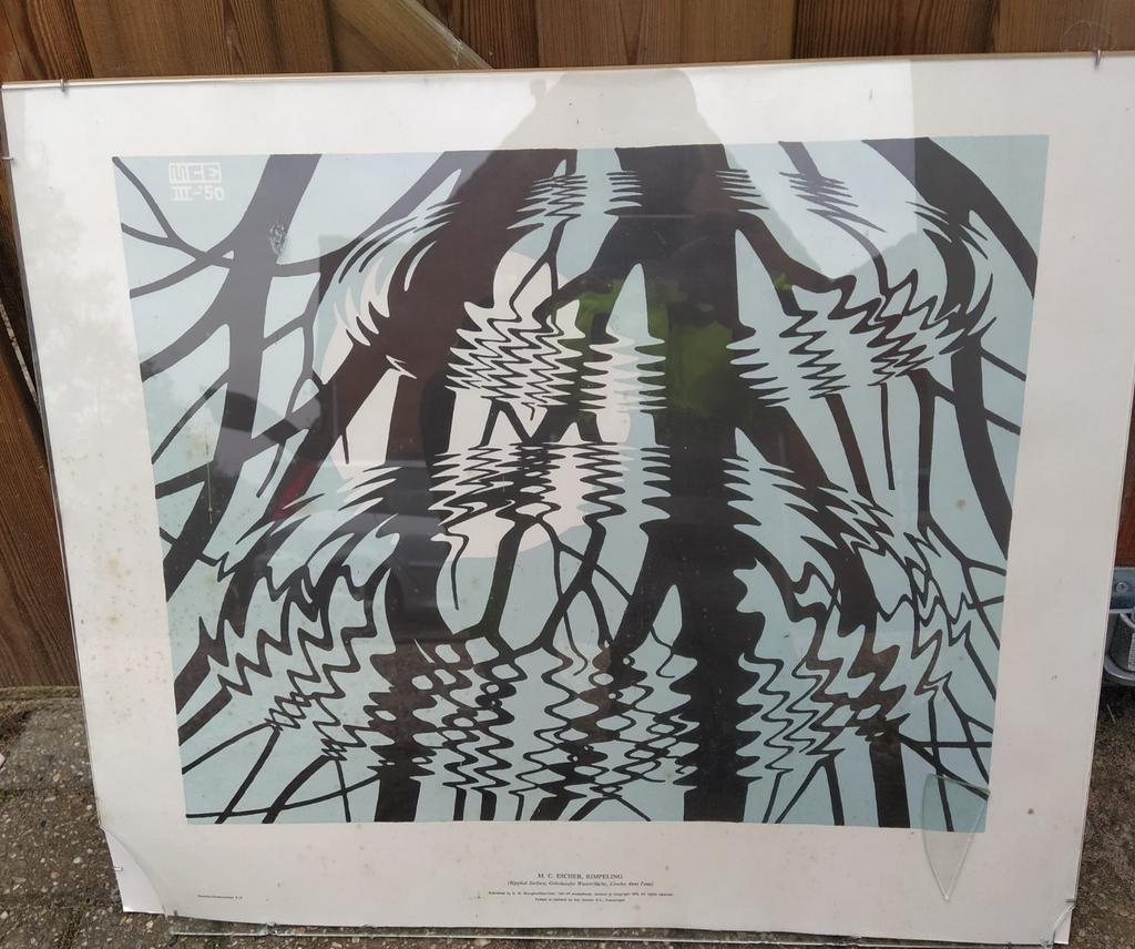 M.C. Escher 'Rimpeling' - Iconische Optische Illusie, Antiek en Kunst, Kunst | Litho's en Zeefdrukken, Ophalen of Verzenden