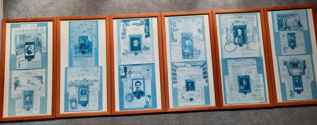 Fotolijsten (met componisten)., Ophalen, Minder dan 50 cm, Gebruikt, Minder dan 50 cm