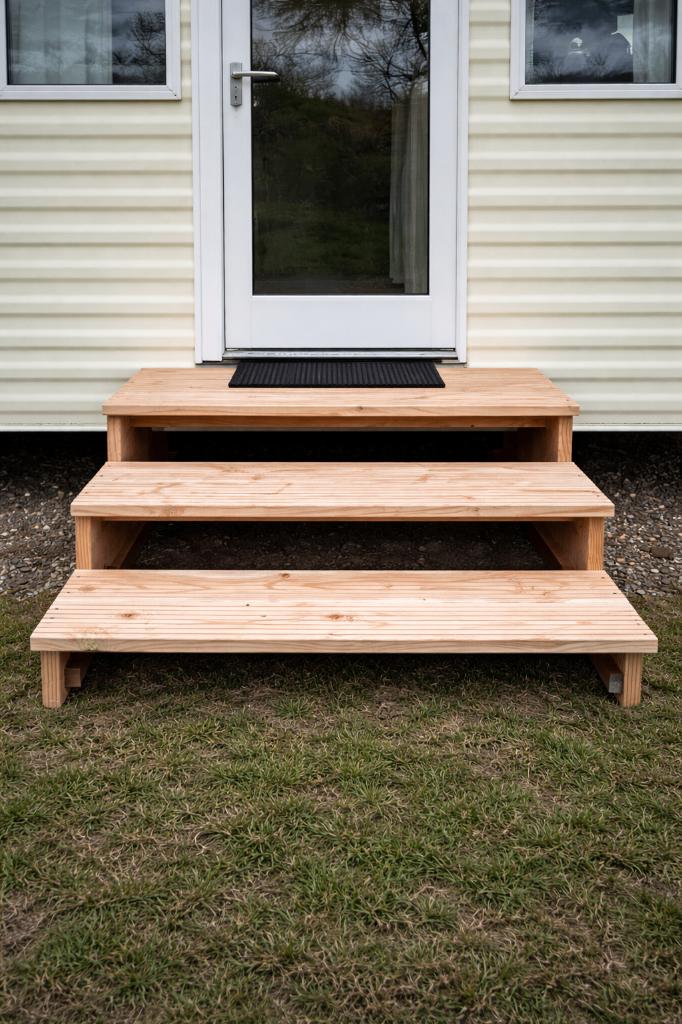 Houten terras trap / opstap –, Tuin en Terras, Gras en Kunstgras, Nieuw, 20 m² of meer, Ophalen