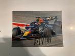 Max Verstappen foto met  echte handtekening 18 breed 13 hoog, Verzamelen, Automerken, Motoren en Formule 1, Ophalen of Verzenden