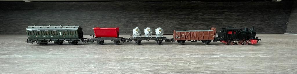 Marklin trein + wagon, Wisselstroom, Ophalen of Verzenden, Märklin, Gebruikt
