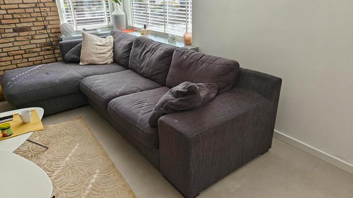 Gratis op te halen: Comfortabele bruine hoekbank, Huis en Inrichting, Banken | Bankstellen, Gebruikt, Hoekbank, Vierpersoons of meer