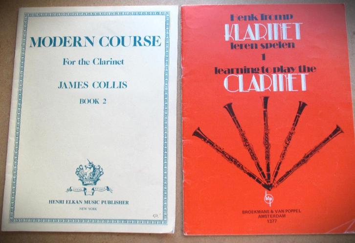Klarinet Bladmuziek~Tromp en Modern Course James Collis~, Muziek en Instrumenten, Bladmuziek, Gebruikt, Les of Cursus, Overige genres