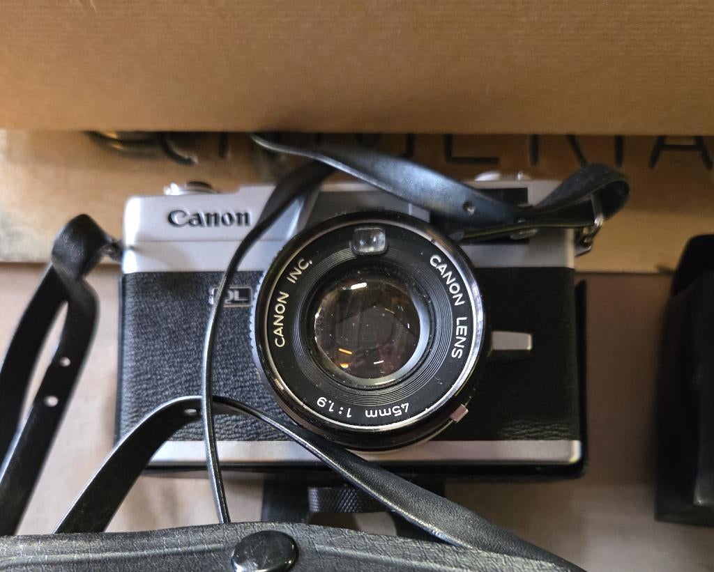 Canon Canonet QL19 met toebehoren, Audio, Tv en Foto, Fotocamera's Analoog, Gebruikt, Spiegelreflex, Canon, Ophalen of Verzenden