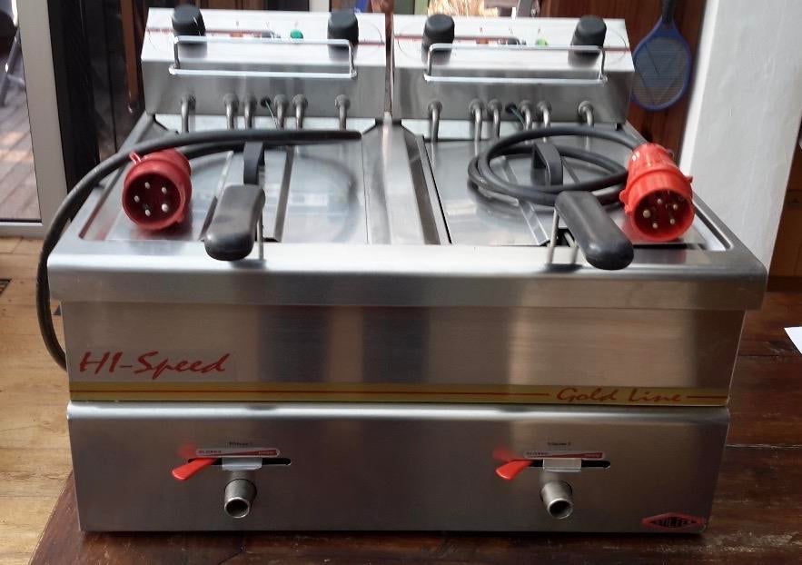 Dubbele friteuse Stilfer Hi-Speed Gold Line 400V, 4 liter of meer, Ophalen, Gebruikt, Duo-friteuse