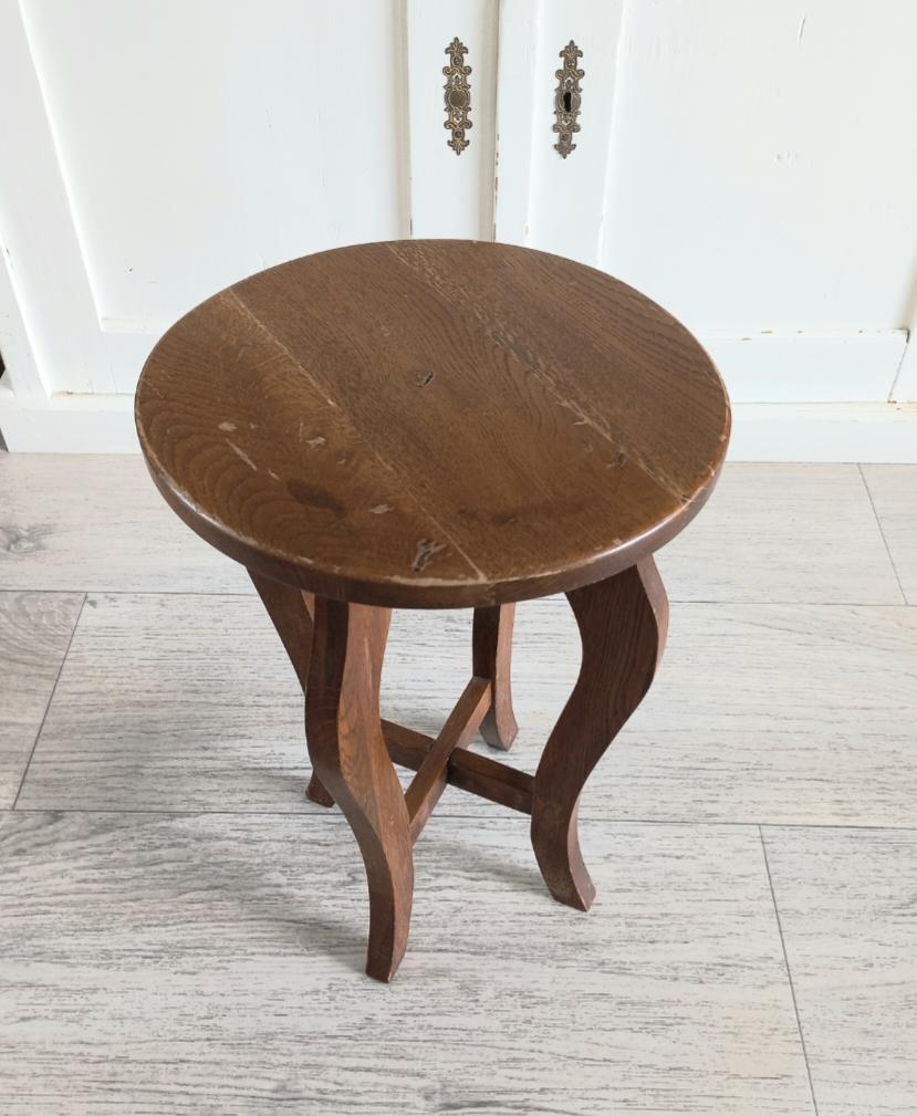 Art Deco Plantentafel, Bijzettafeltje, Eikenhout, 30x45cm, Ophalen