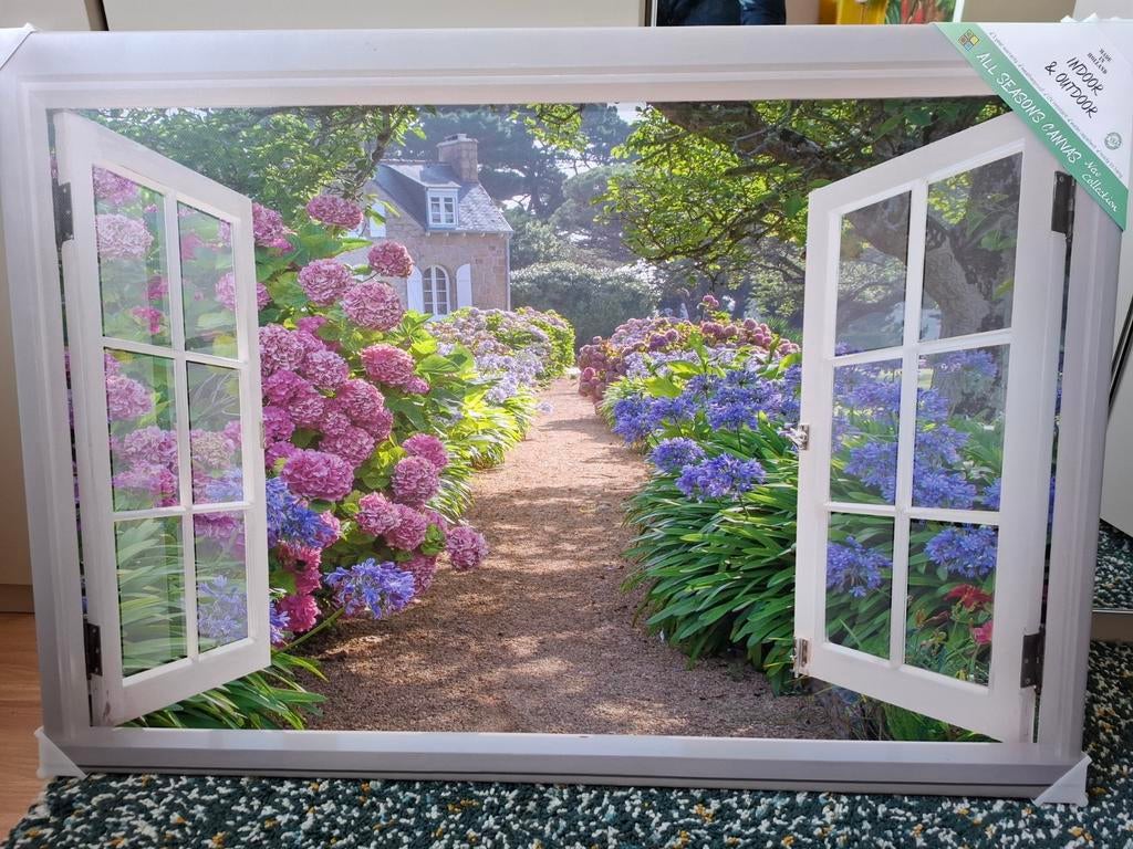 Intratuin raamkozijn buitenschilderij 100x70cm, Ophalen of Verzenden, Nieuw