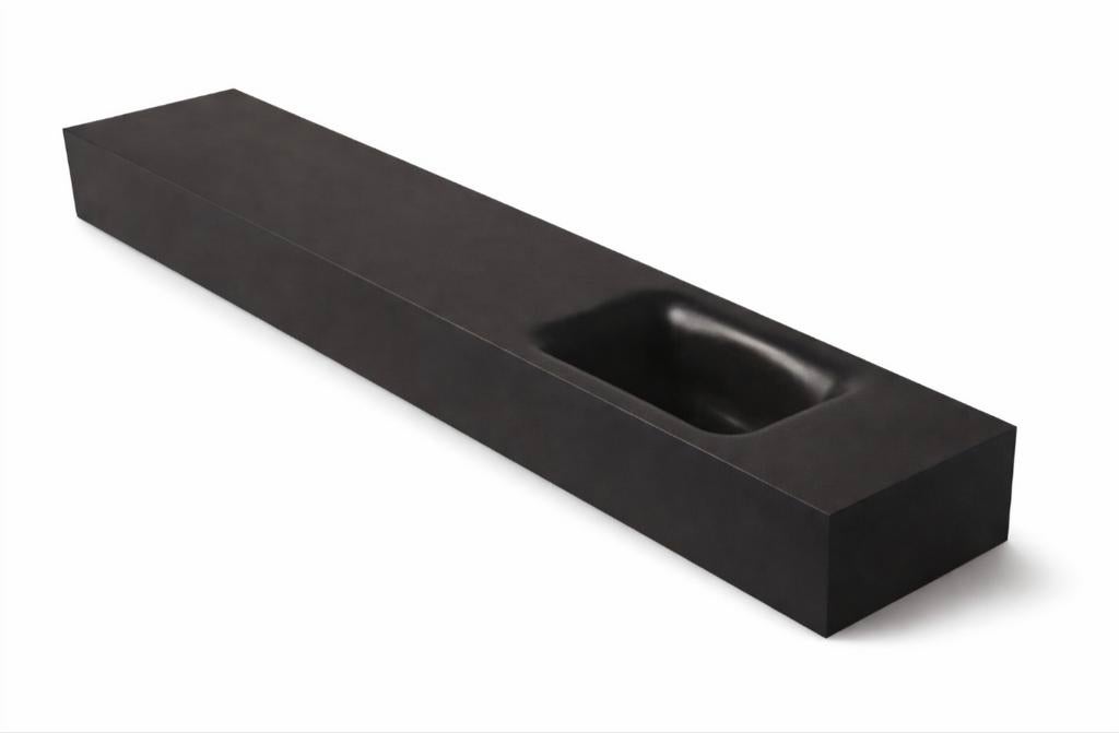 Toilet fontein 120x22x12 cm mat antraciet solid surface, Ophalen, Nieuw, Overige typen