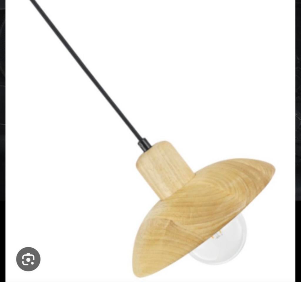 Houten hanglamp - Scandinavisch design, Ophalen of Verzenden, Nieuw, Hout, Minder dan 50 cm
