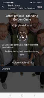 Bankzitters Golden Circle ticket, Eén persoon, Maart