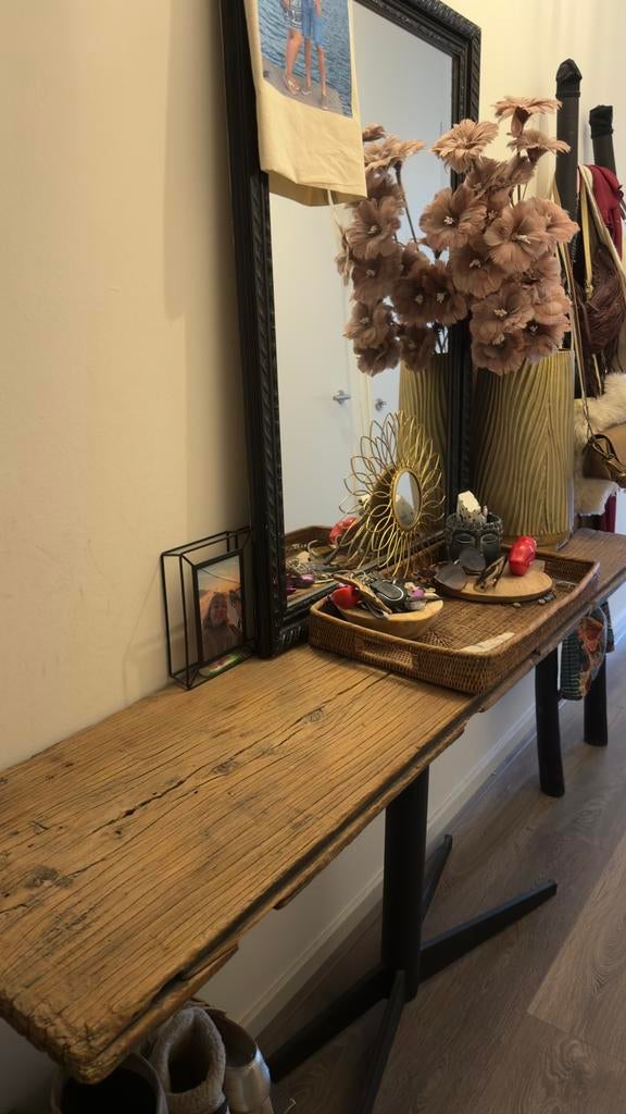 Mooie robuuste side tabel, Huis en Inrichting, Tafels | Eettafels, Ophalen, Gebruikt, Rechthoekig