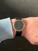 Origineel Seiko Solar Horloge - Zwart met Leren Band, Seiko, Leer, Staal, Verzenden