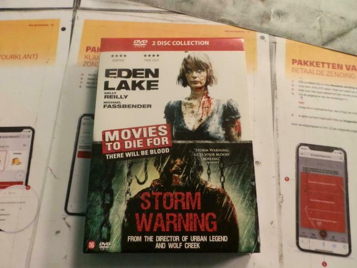 Movie box eden lake en storm warning, Cd's en Dvd's, Dvd's | Horror, Overige genres, Boxset, Vanaf 16 jaar, Ophalen of Verzenden