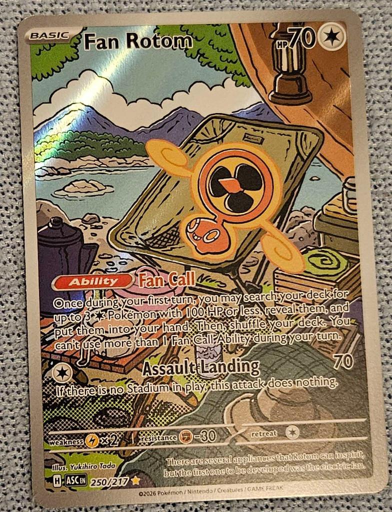 Pokemon Fan Rotom (ASC 250), Ophalen, Nieuw, Losse kaart, Foil