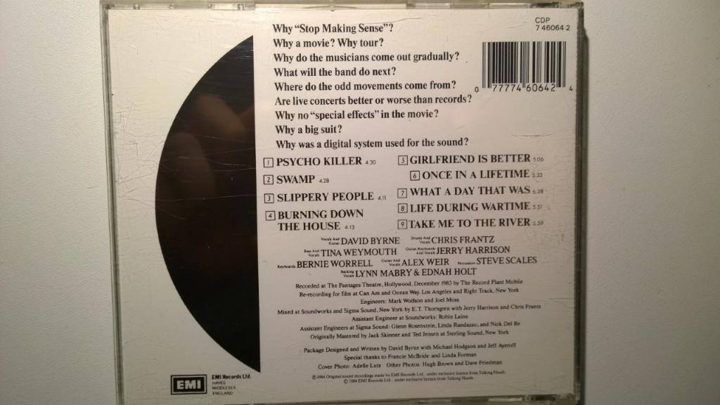 Talking Heads - Stop Making Sense, Cd's en Dvd's, Ophalen of Verzenden, Gebruikt