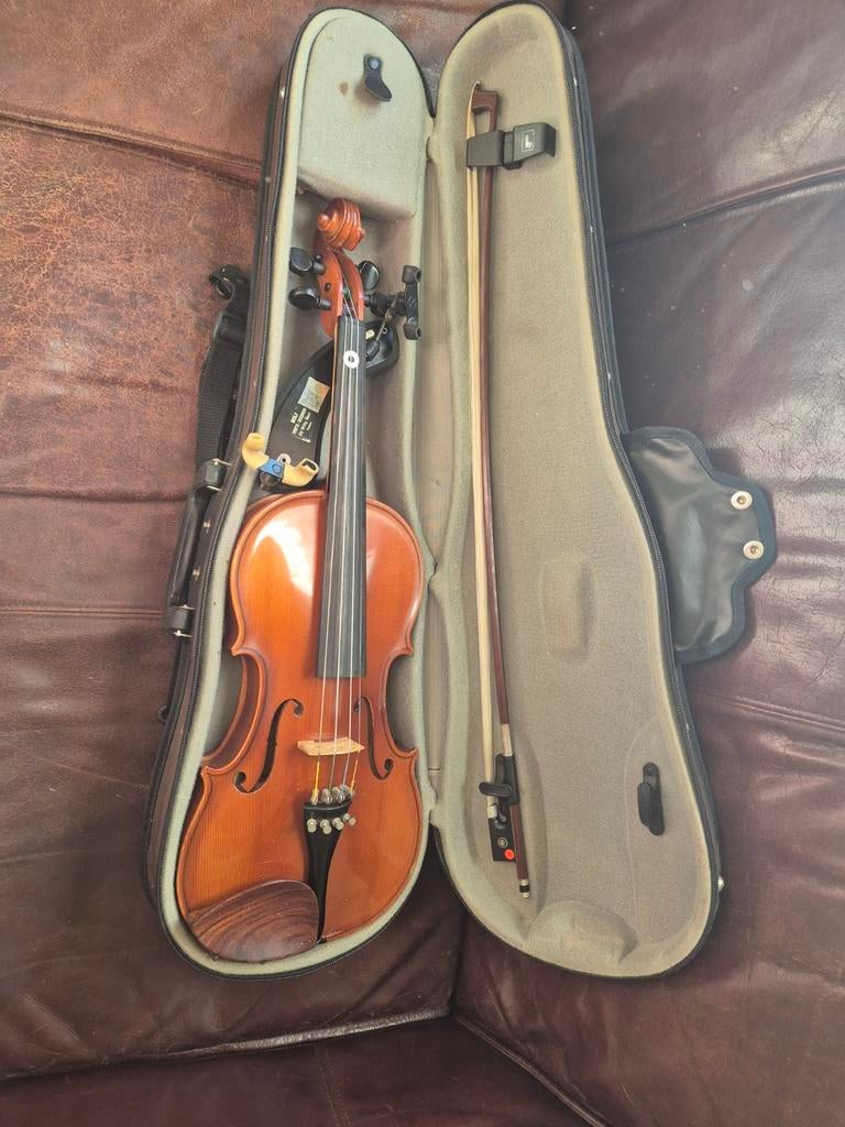 Mooie 4/4 viool met koffer en 3/4 strijkstok + leerboeken, Ophalen, 3/4-viool, Viool, Zo goed als nieuw