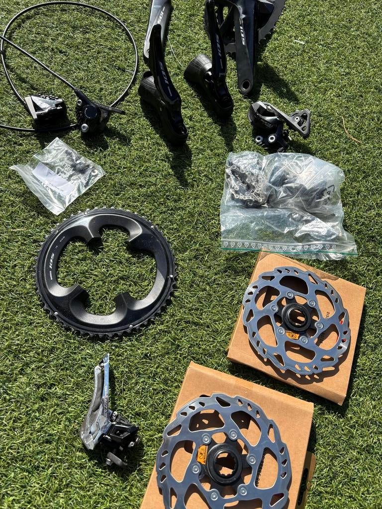 Shimano 105 2x11 speed groepset., Fietsen en Brommers, Fietsonderdelen, Ophalen of Verzenden, Gebruikt