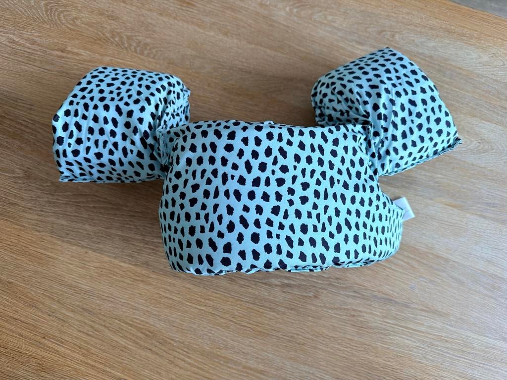 Puddle Jumper 14-23kg mintgroen cheetah print, Kinderen en Baby's, Overige Kinderen en Baby's, Zo goed als nieuw, Ophalen