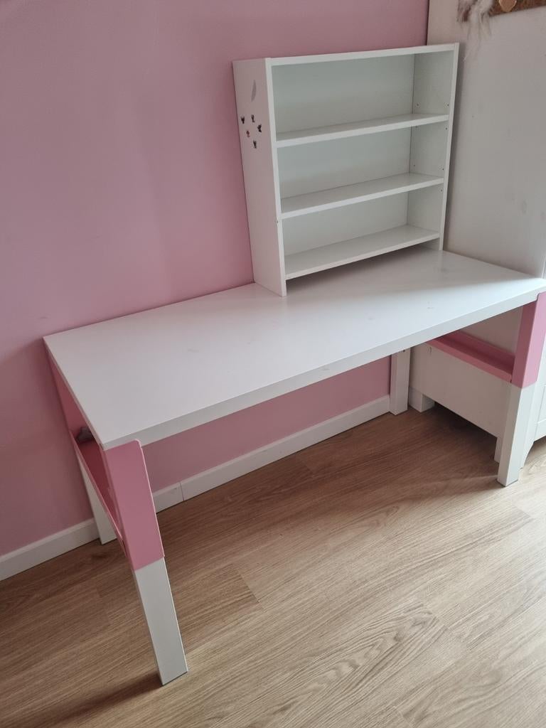 Ikea Pahl kinderbureau 128 x 58 cm met opbouwstuk, Ophalen, Gebruikt, Tafel(s) en Stoel(en)