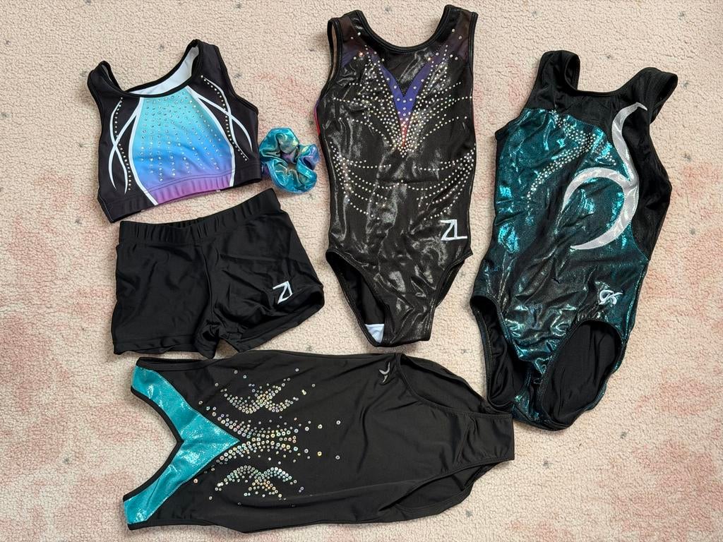 Turnkleding: Turnpakjes en Topje met Broekje, Overige kleuren, Zo goed als nieuw, Turnpak(je), Kindermaat 122 t/m 140