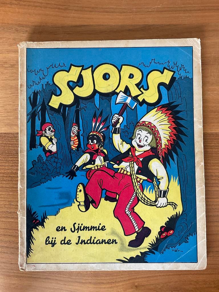 Sjors en Sjimmie bij de Indianen - Vintage stripboek, Boeken, Stripboeken, Eén stripboek, Ophalen of Verzenden, Gelezen