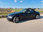 BMW Z3 1.8 Roadster 1996 Zwart, Auto's, Achterwielaandrijving, Beige, 4 cilinders, Cabriolet