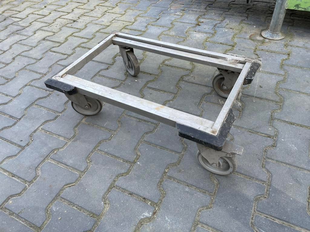 Rvs kar kratten kar wagen wagentje zwenkwielen, Ophalen, Zo goed als nieuw, Nvt, Nvt
