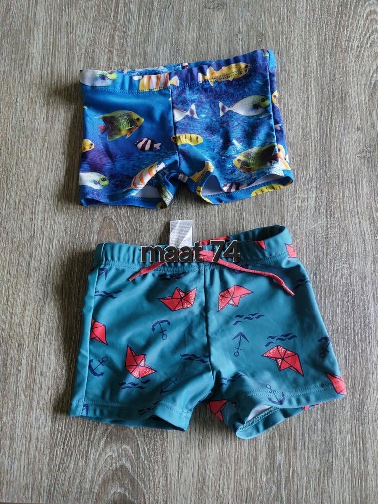2 Zwembroekjes voor Jongetjes - Maat 74, Kinderen en Baby's, Babykleding | Baby-zwemkleding, Ophalen of Verzenden